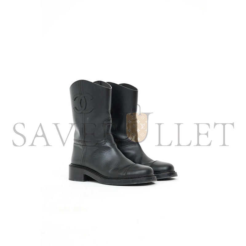 CHANEL CC MID MOTO BOOT 